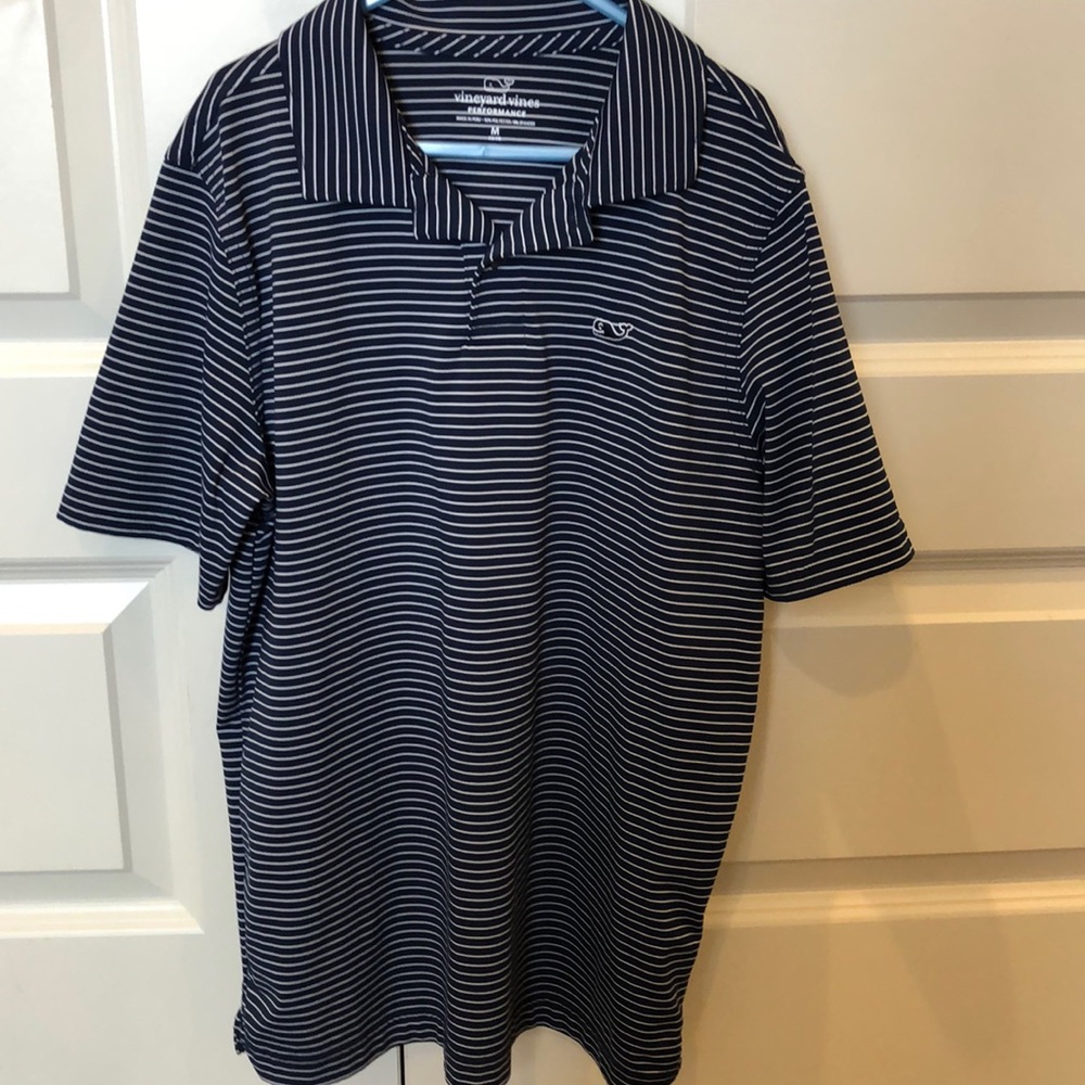 Boys Vineyard Vines Striped Performance Polo